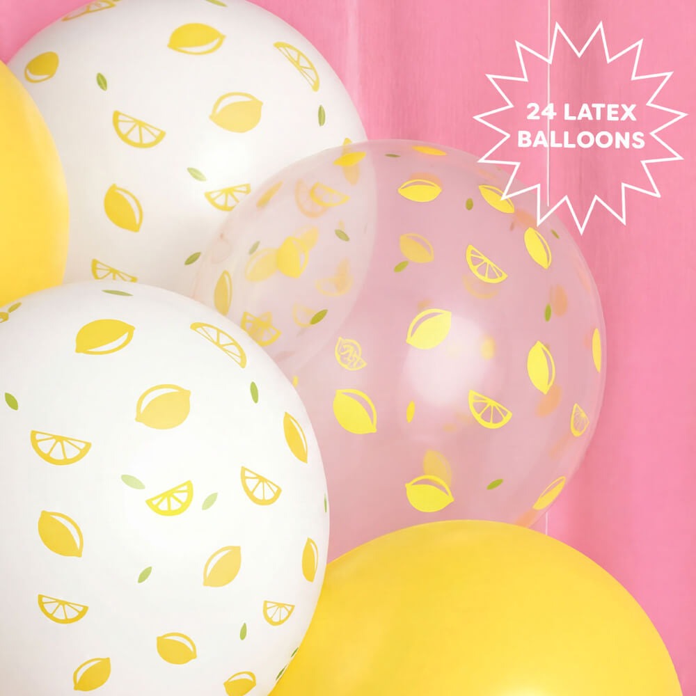 Lemon Printed Latex Balloon Set