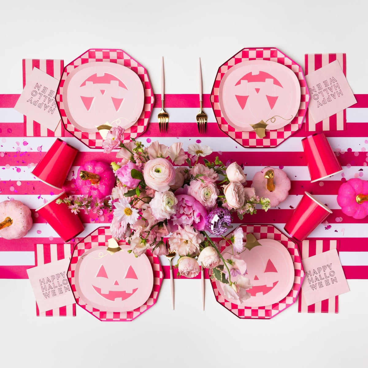 Light & Haute Pink Signature Cabana Stripe Guest Towels