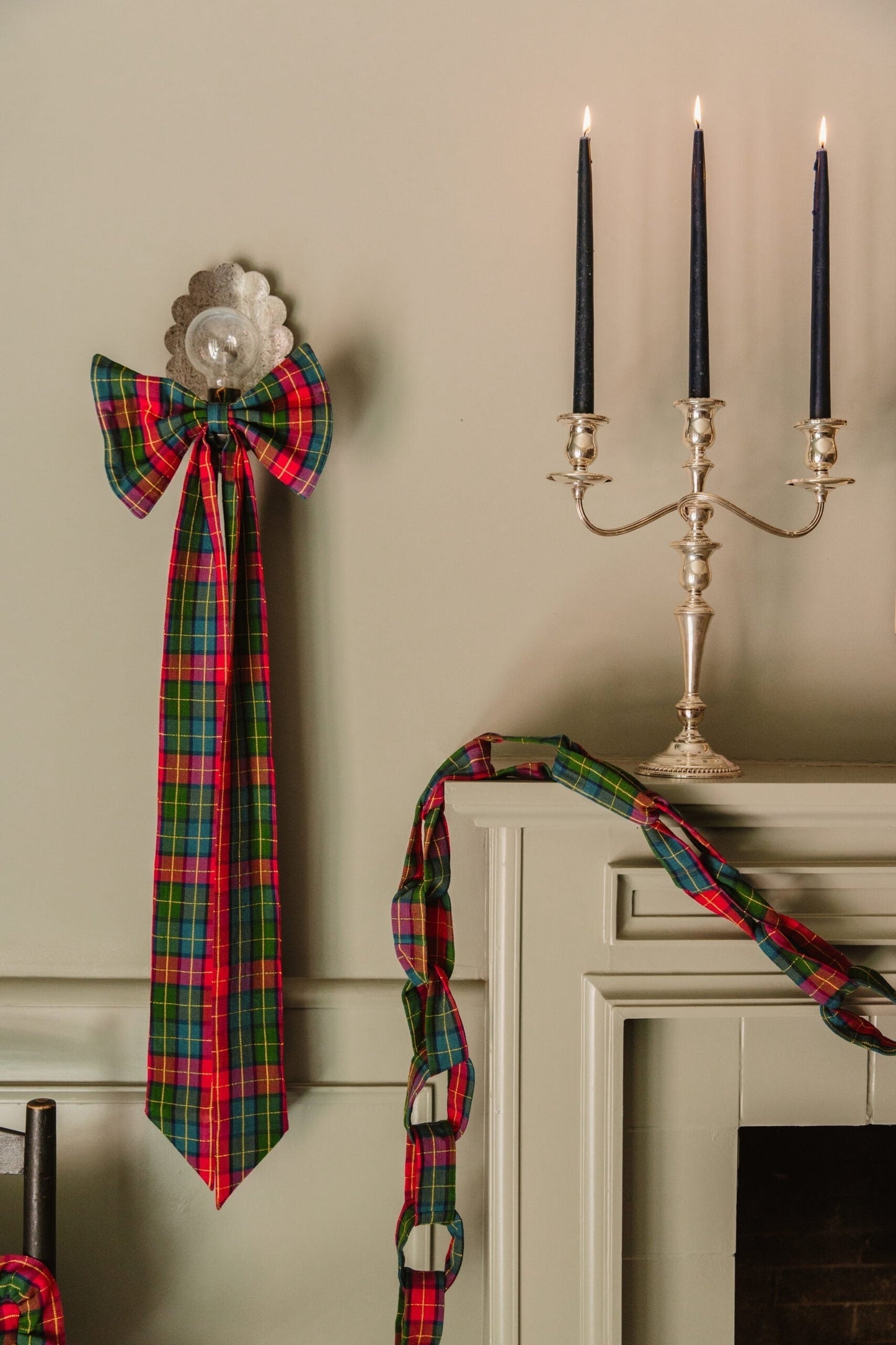 HOLLY PLAID - Multi Fabric Bow
