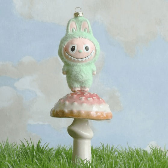Fuzzy Monster Labubu-Inspired Glass Ornament by Cody Foster