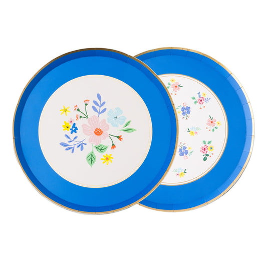 Multicolor Elegant Floral Dessert Plates (multipack)