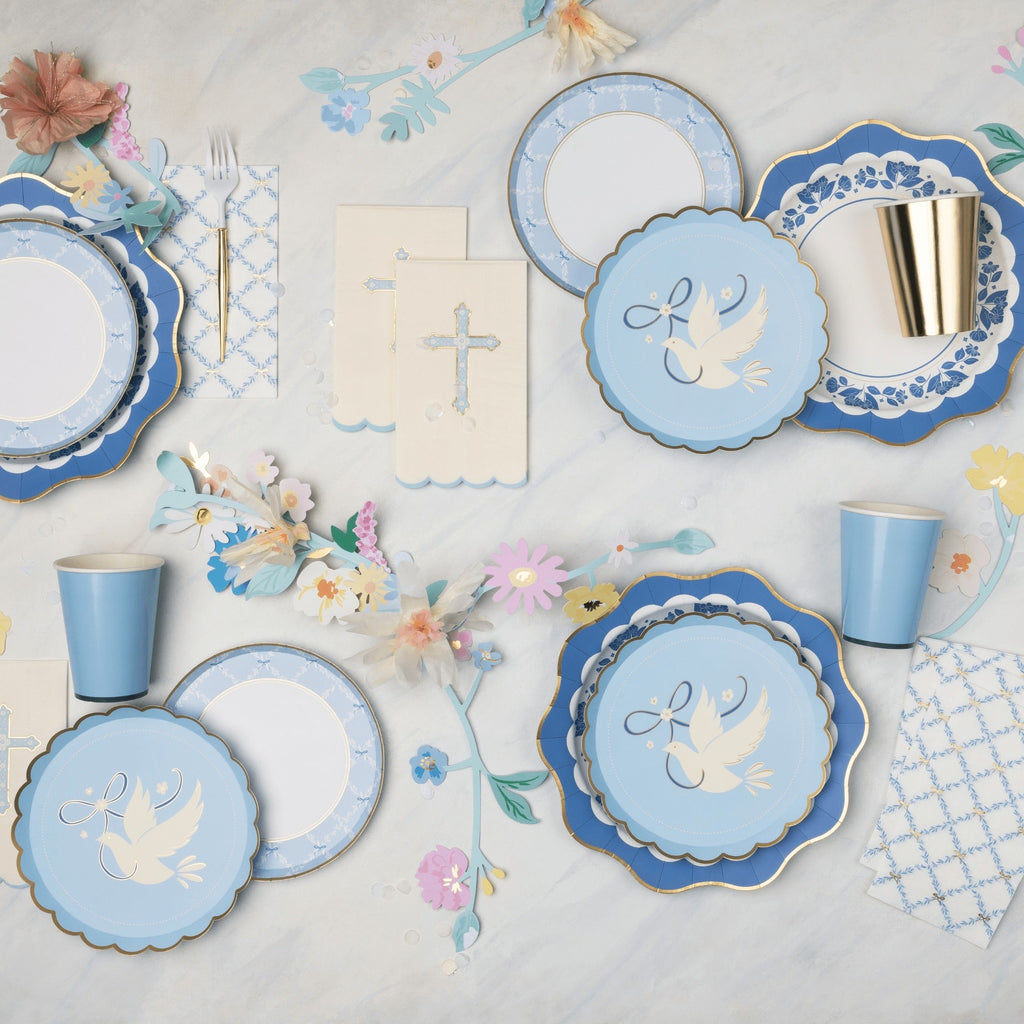 Sky Blue Trellis Small Plates
