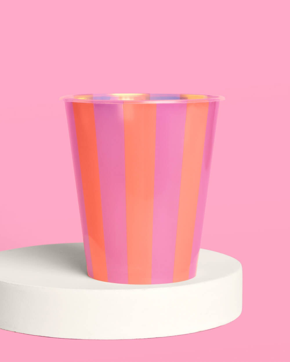 Neon Stripe Iridescent Plastic Cups