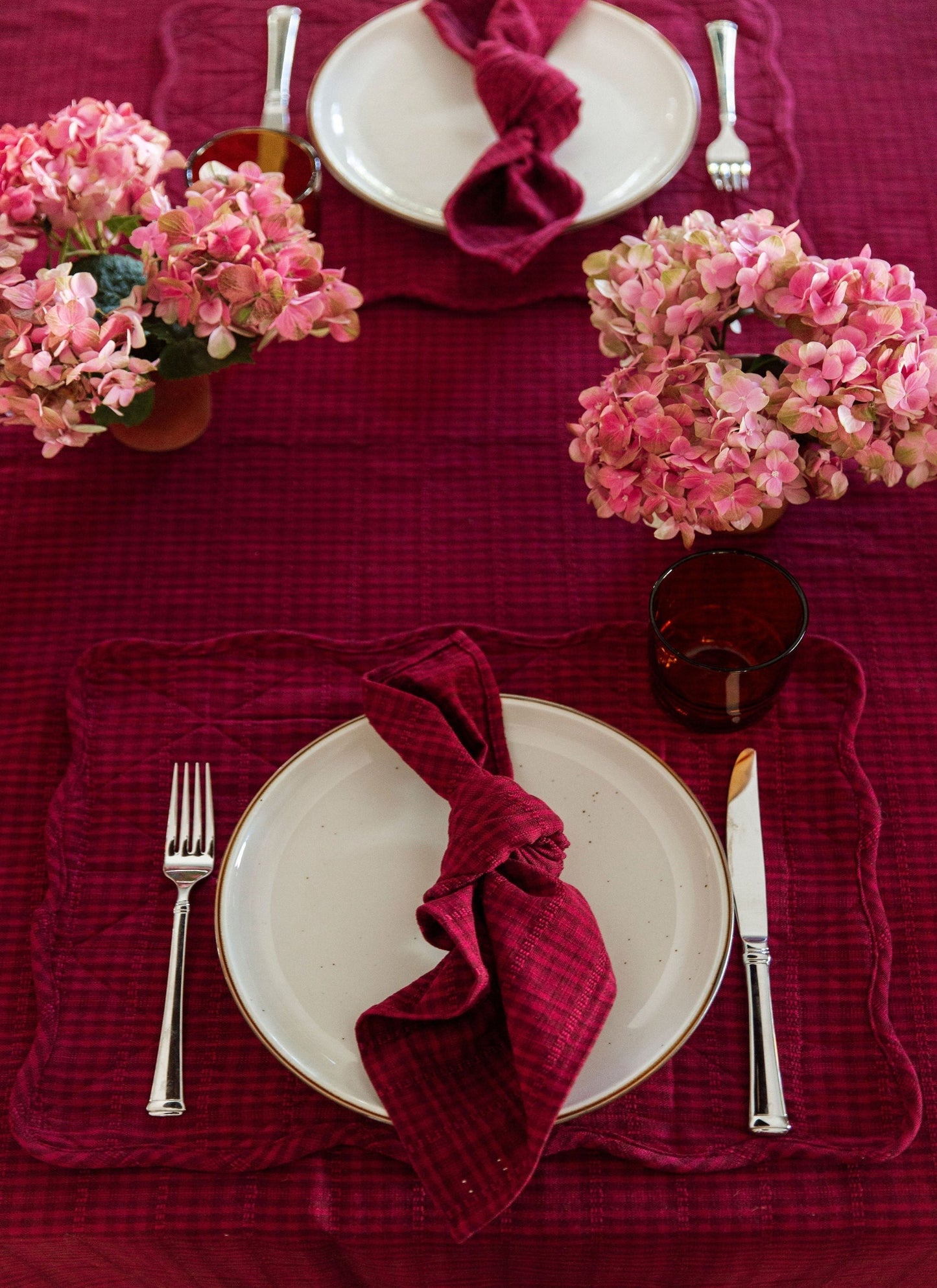 Soho Two Toned Bordeaux Napkins