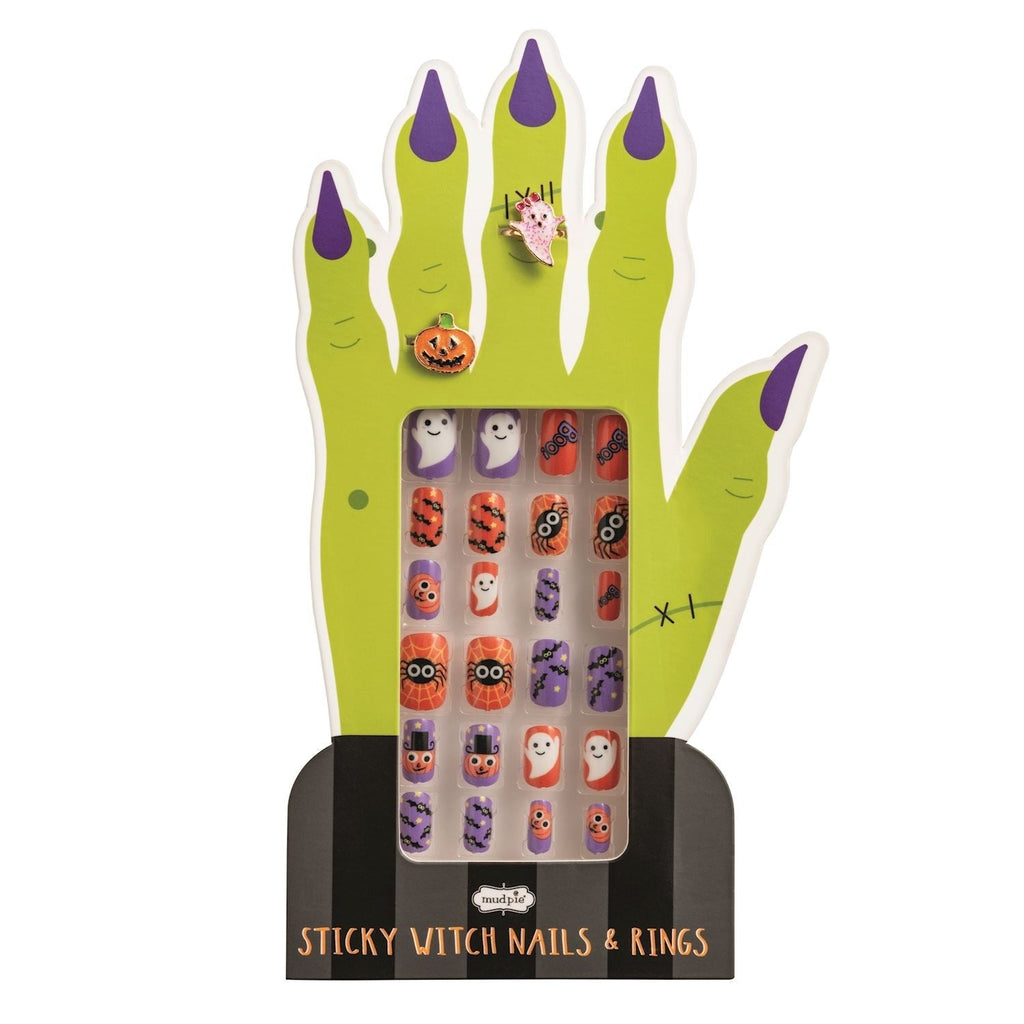 Halloween Press On Nails & Ring Set