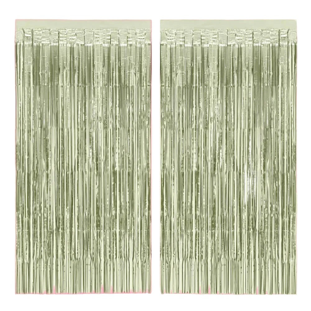 Sage Green Foil Curtain