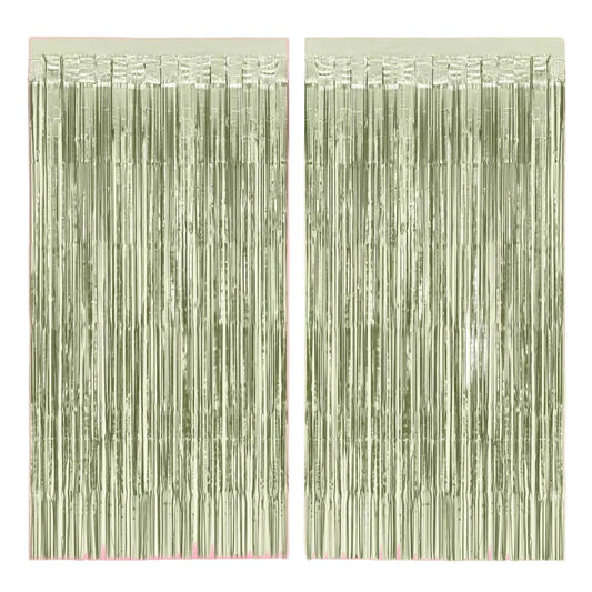 Sage Green Foil Curtain