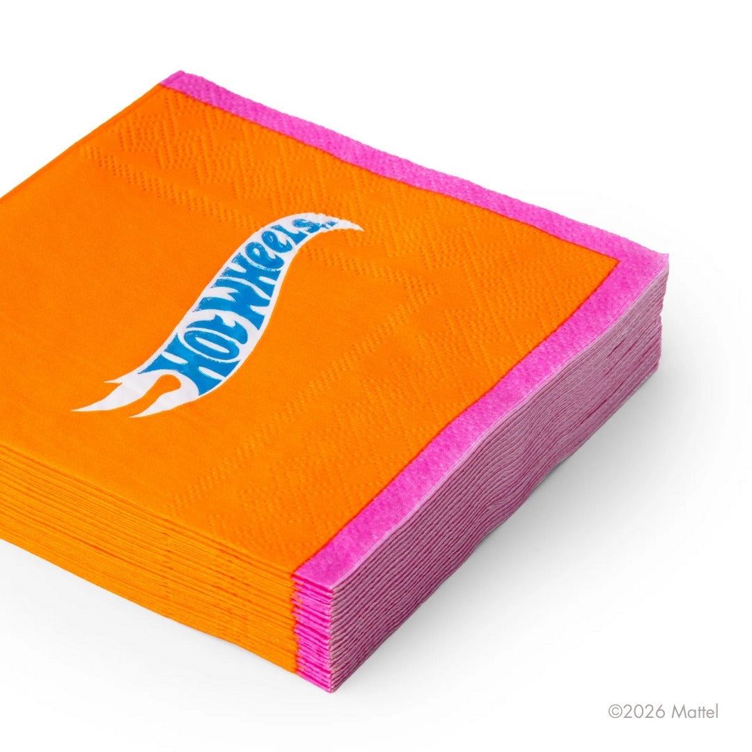 Hot WheelsTM X Bonjour Fete Orange Small Napkins
