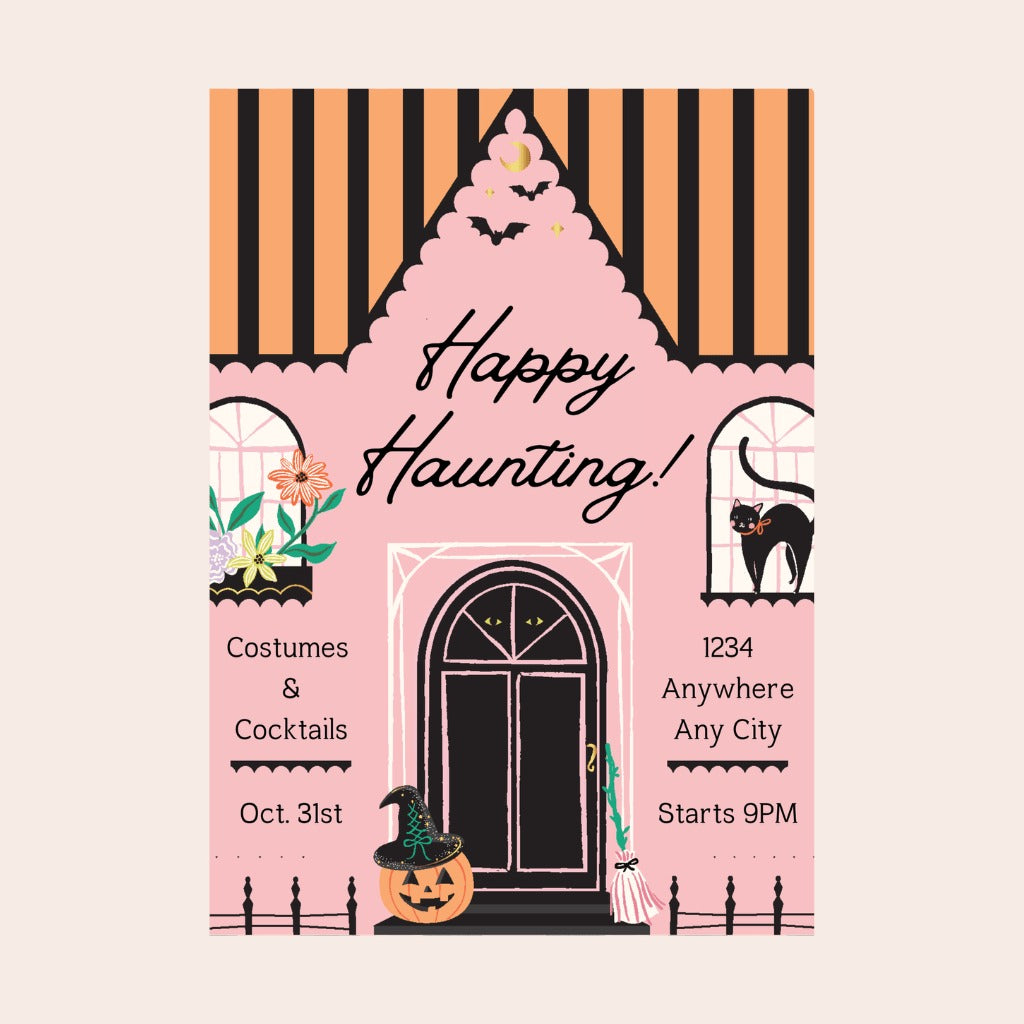 Happy Haunting Digital Party Invitation