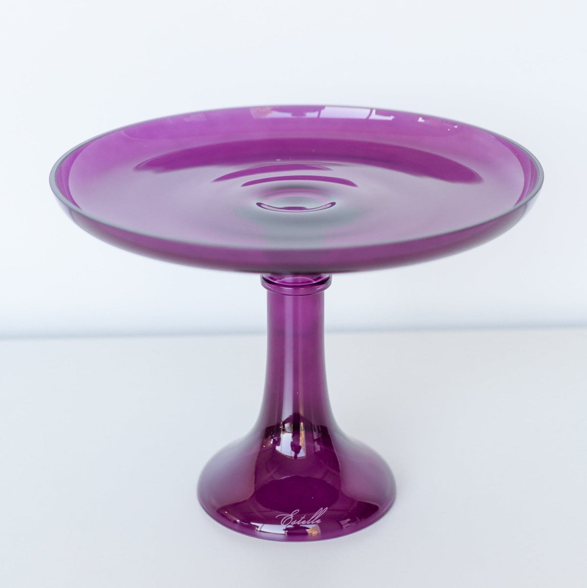 Amethyst Glass Cake Stand