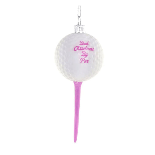 Best Christmas by Par Golf Glass Ornament by Cody Foster