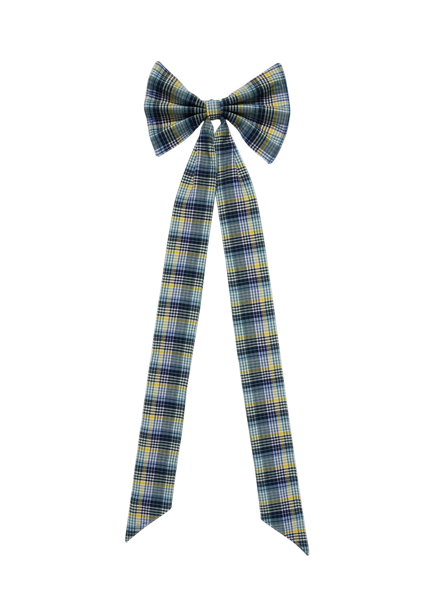 MAINE PLAID - Multicolor Fabric Bow