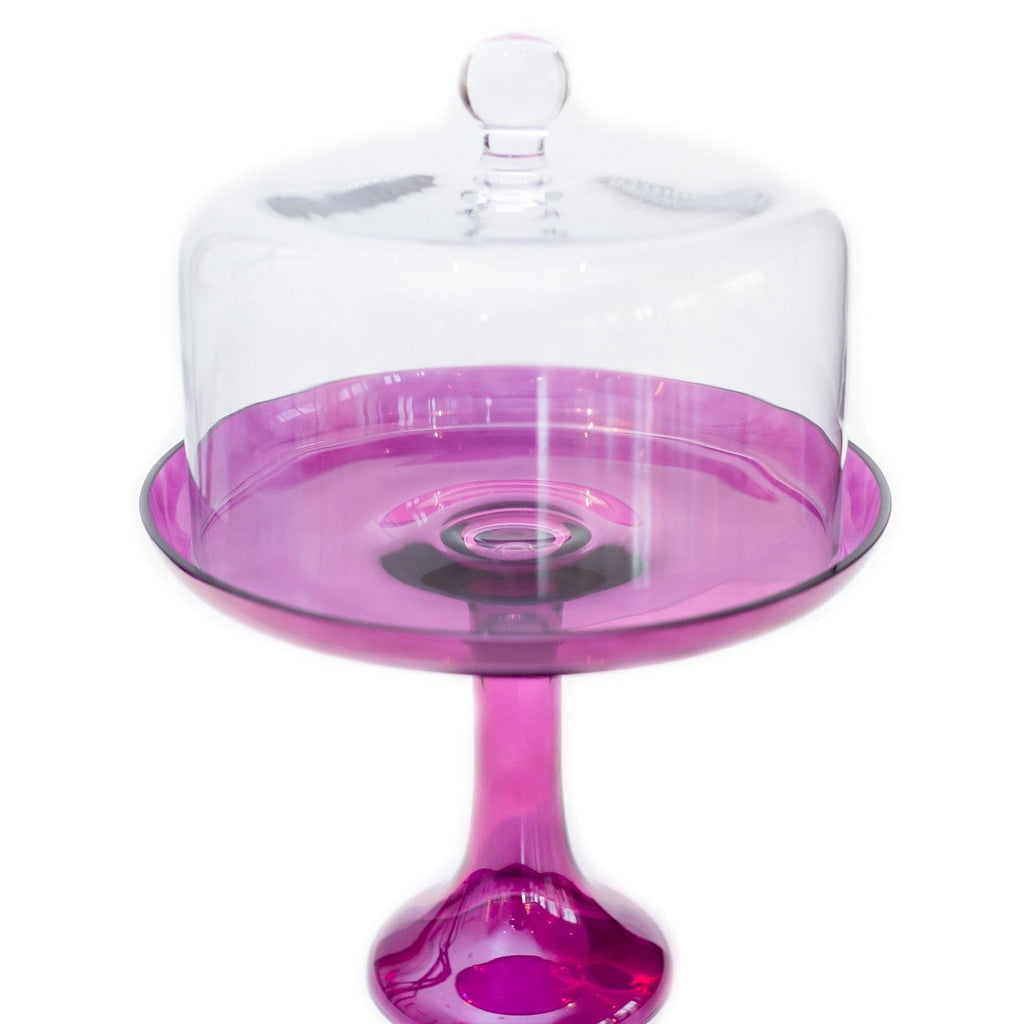Amethyst Glass Cake Stand