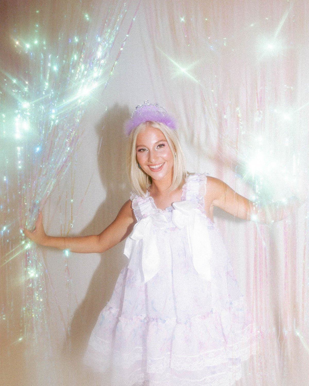 Iridescent Fringe Curtain Backdrop