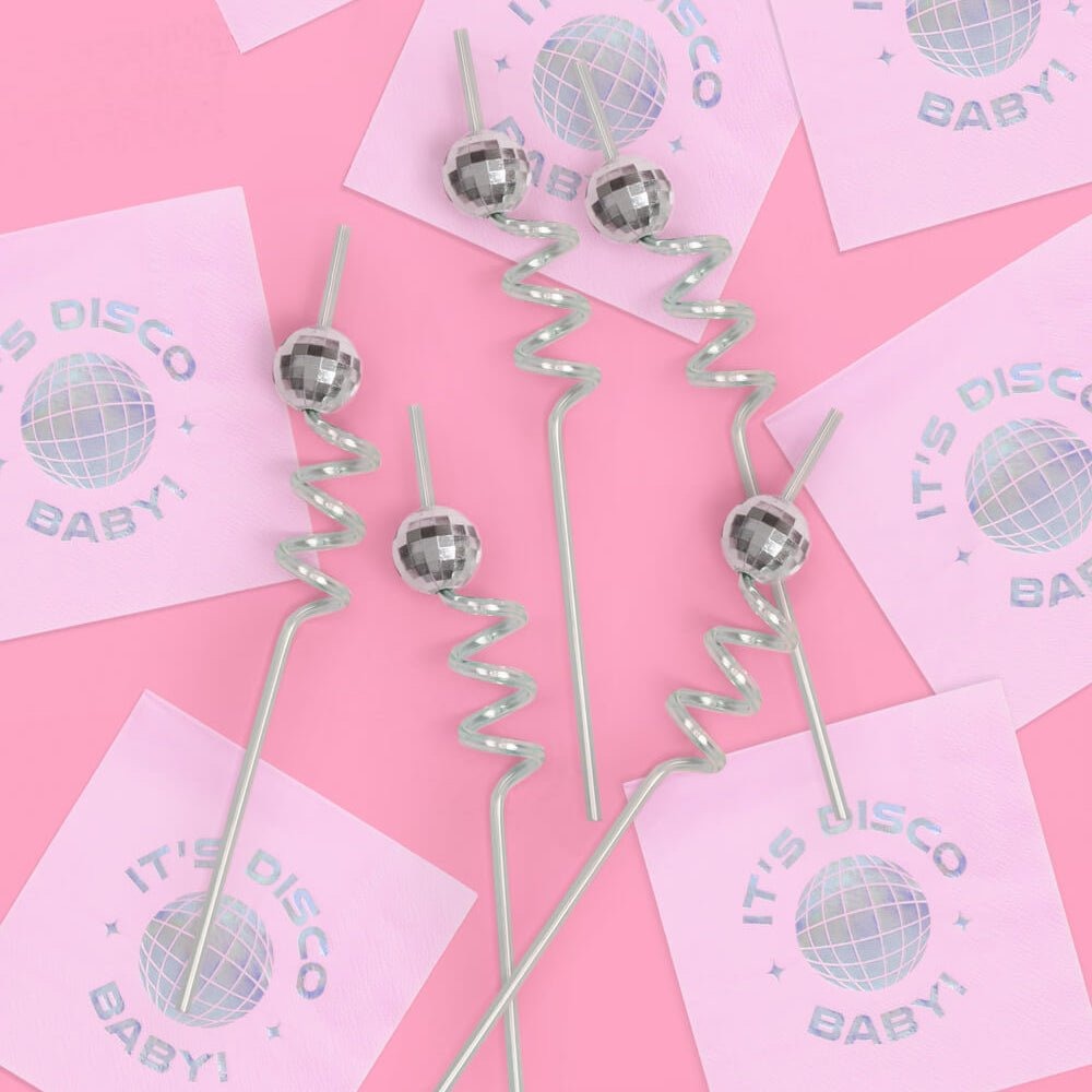 Disco Party Straws