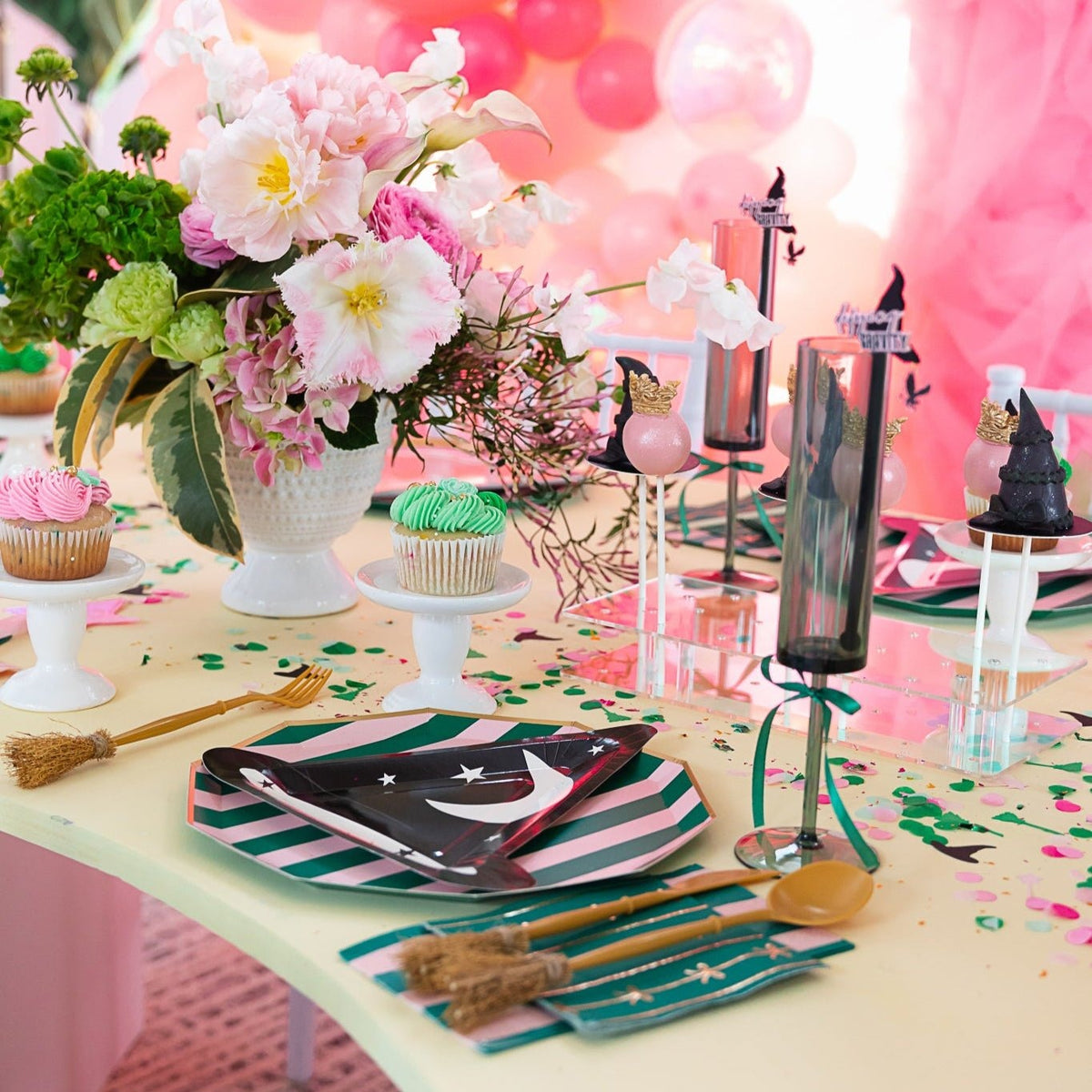 Pink & Green Signature Cabana Stripe Large Plates
