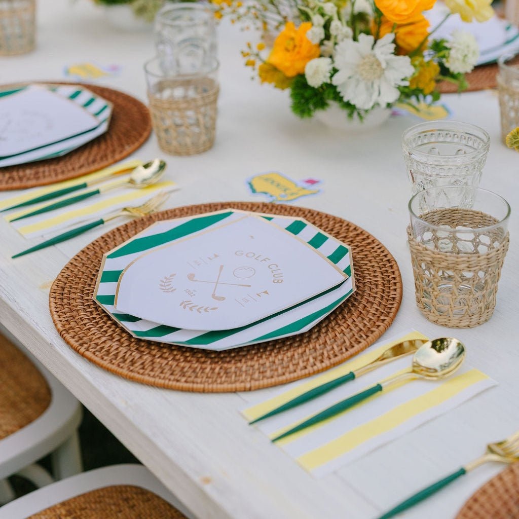 Soleil Yellow Cabana Stripe Guest Towels