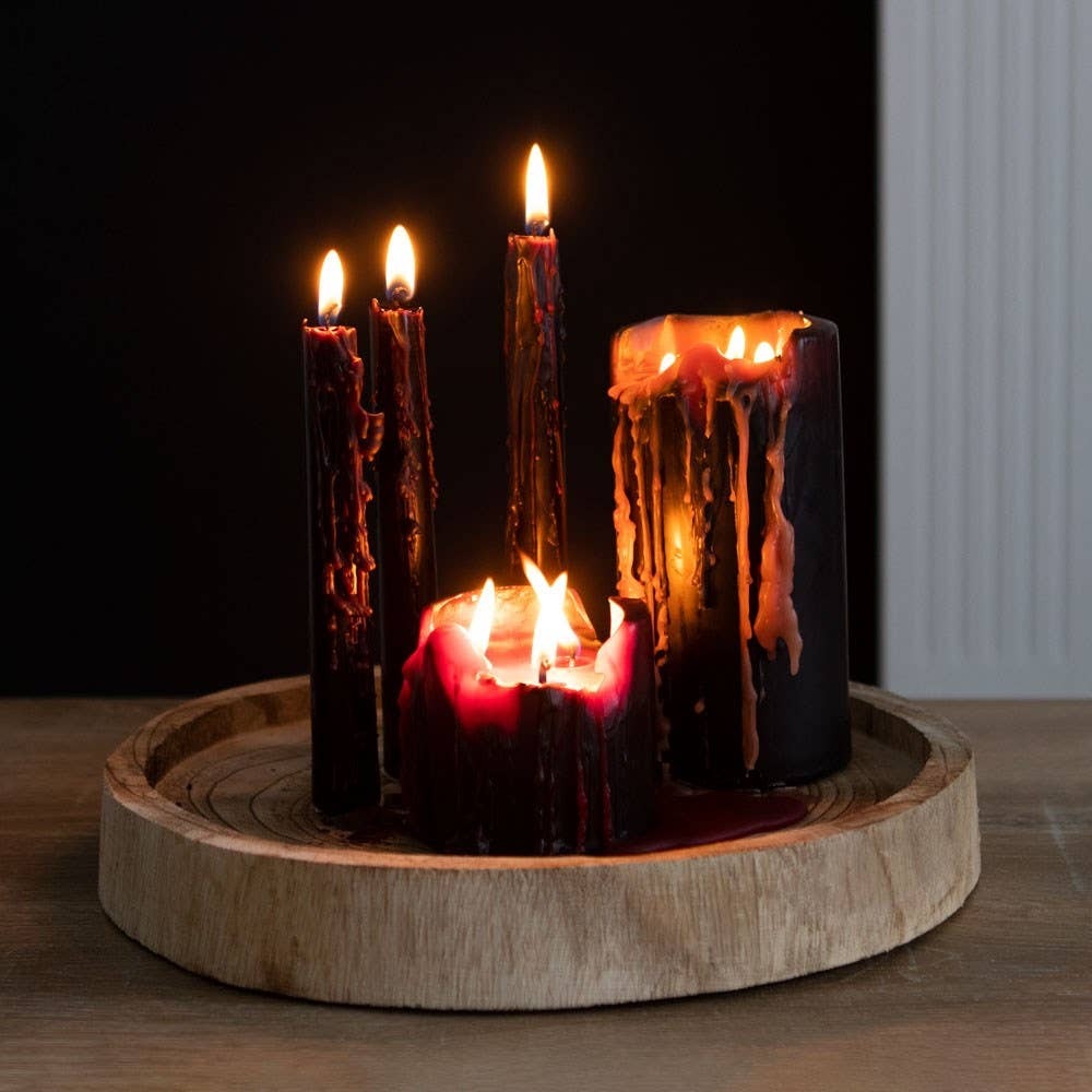 Vampire Tears Black Taper Candles