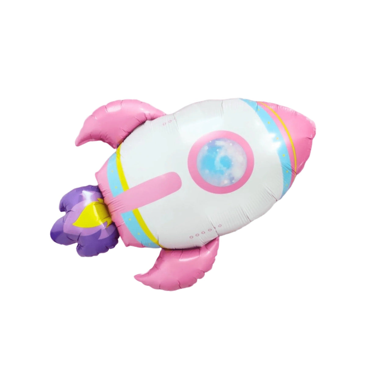 Pink Rocket Ship Foil Balloon