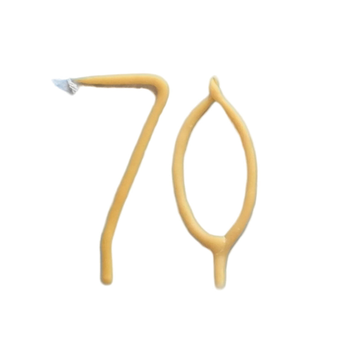 70th Birthday Beeswax Number Candle Set
