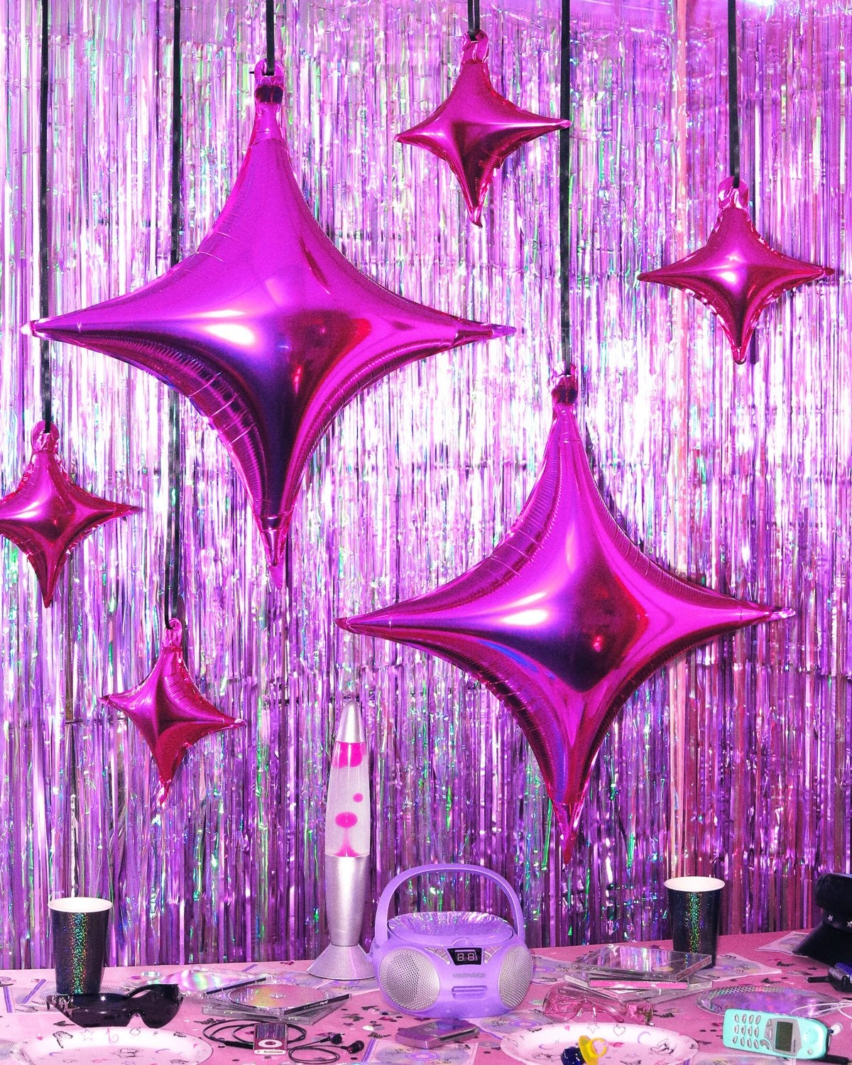 Pink Sparkle Foil Balloon Set