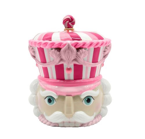 Pink Nutcracker Cookie Jar