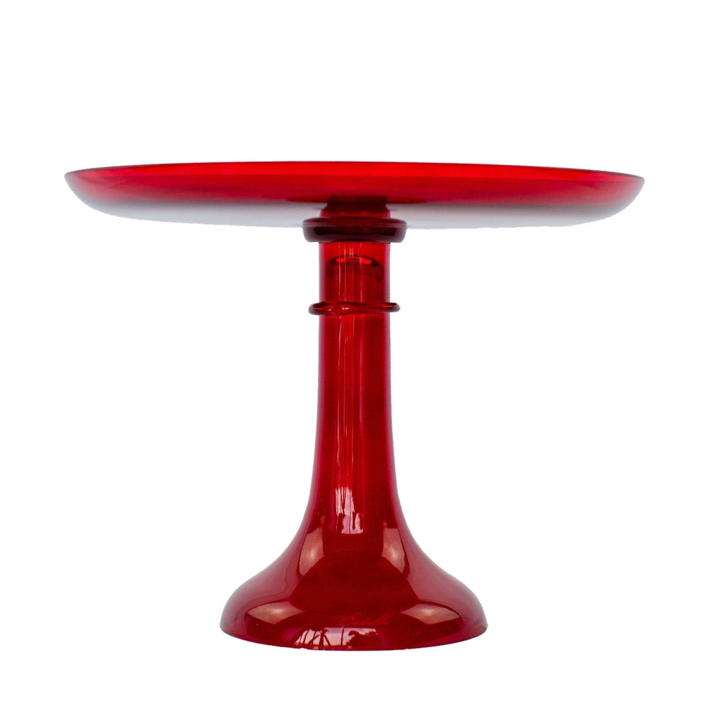 Red Glass Cake Stand