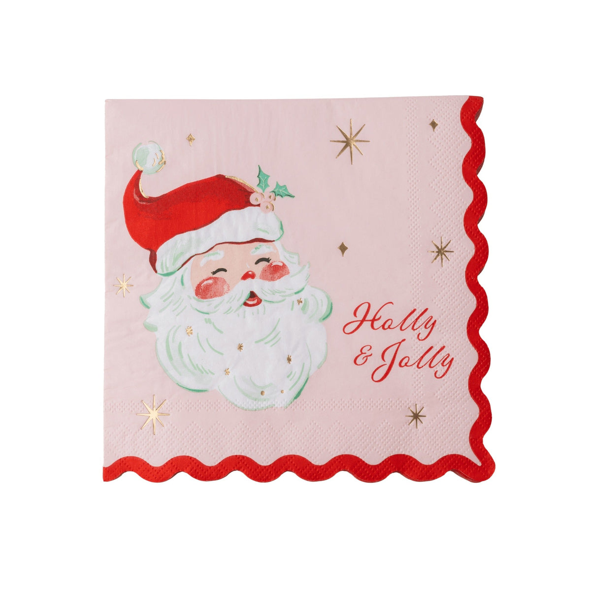 Pink & Red Santa Large Napkins