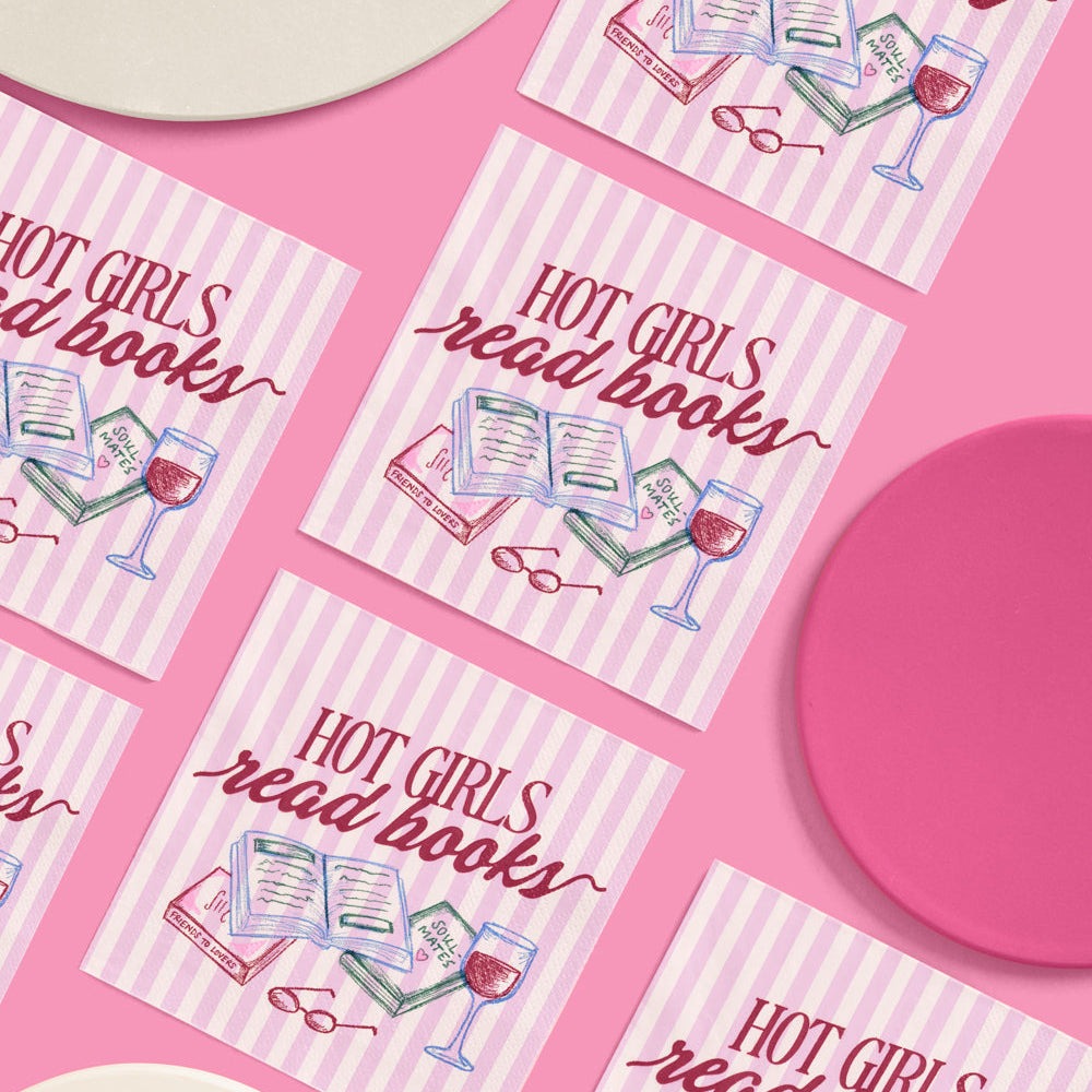 Hot Girls Book Club Napkins