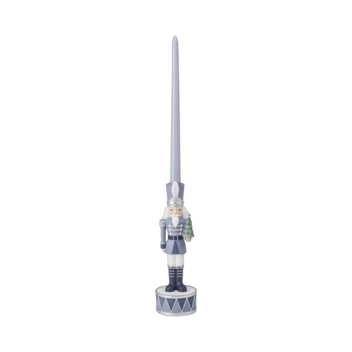Blue Nutcracker Candle Stick Holder