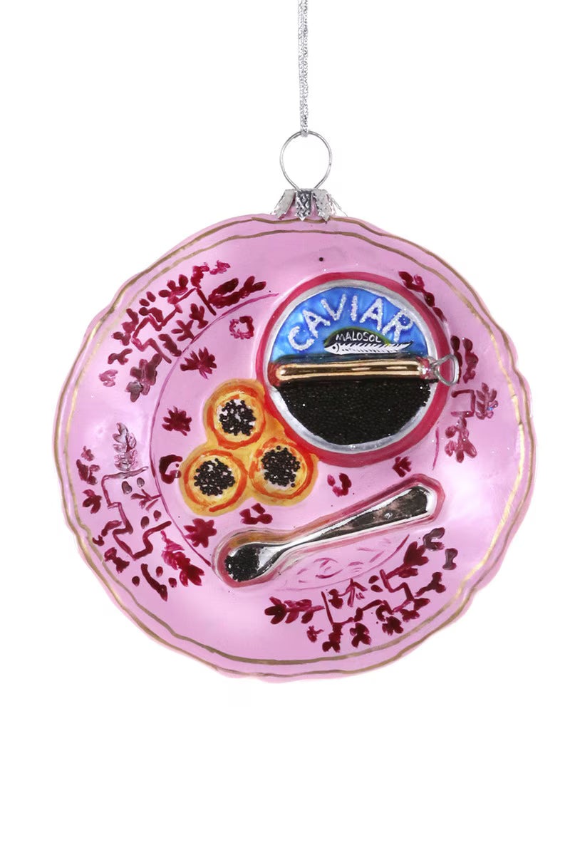 Plated Caviar Glass Ornament by Cody Foster