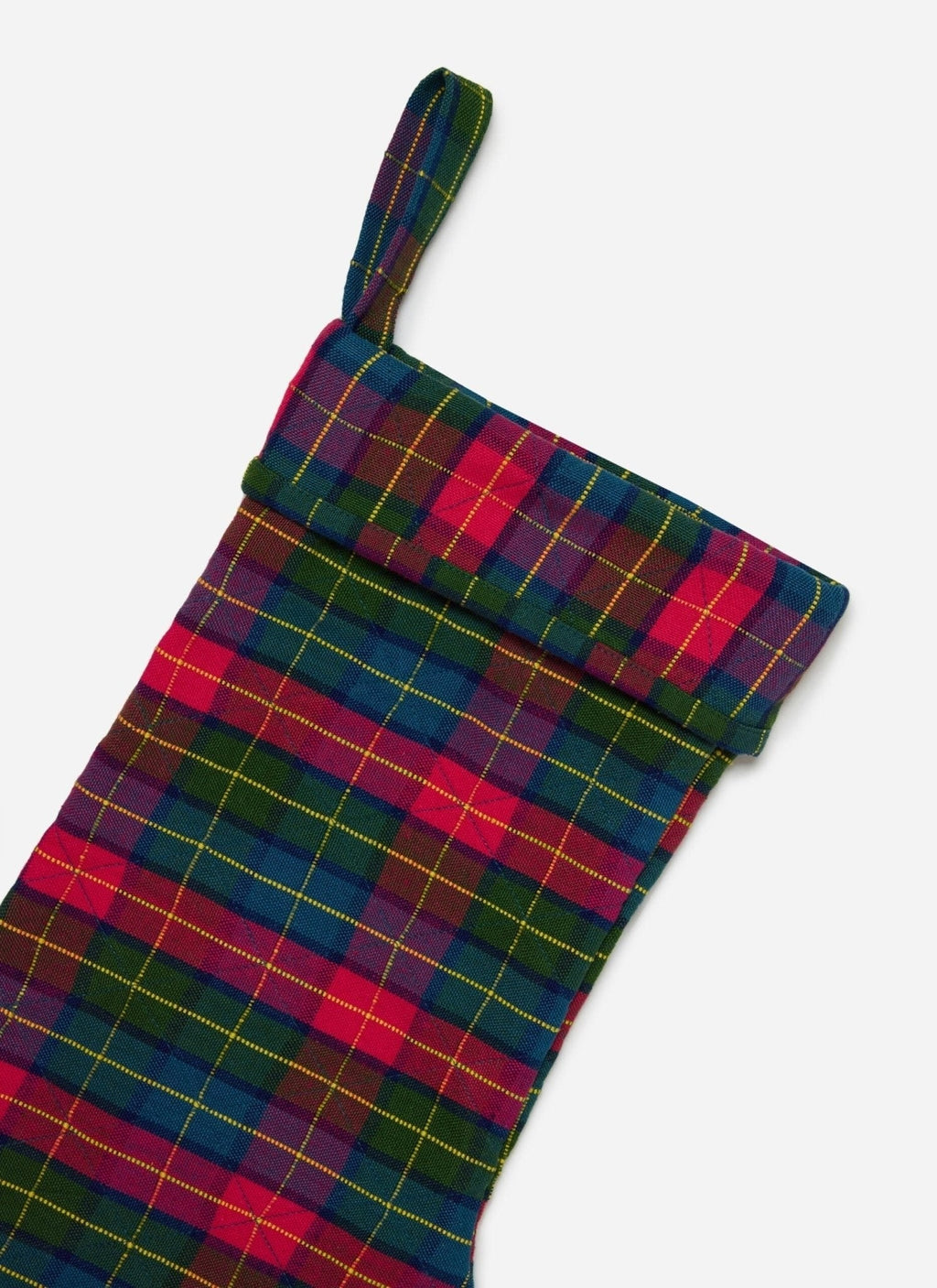 Holly Plaid Quilted Stocking