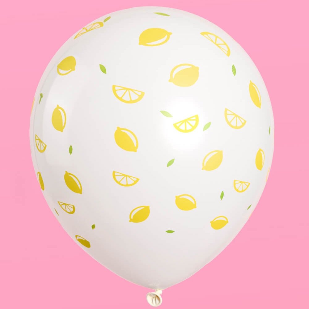 Lemon Printed Latex Balloon Set