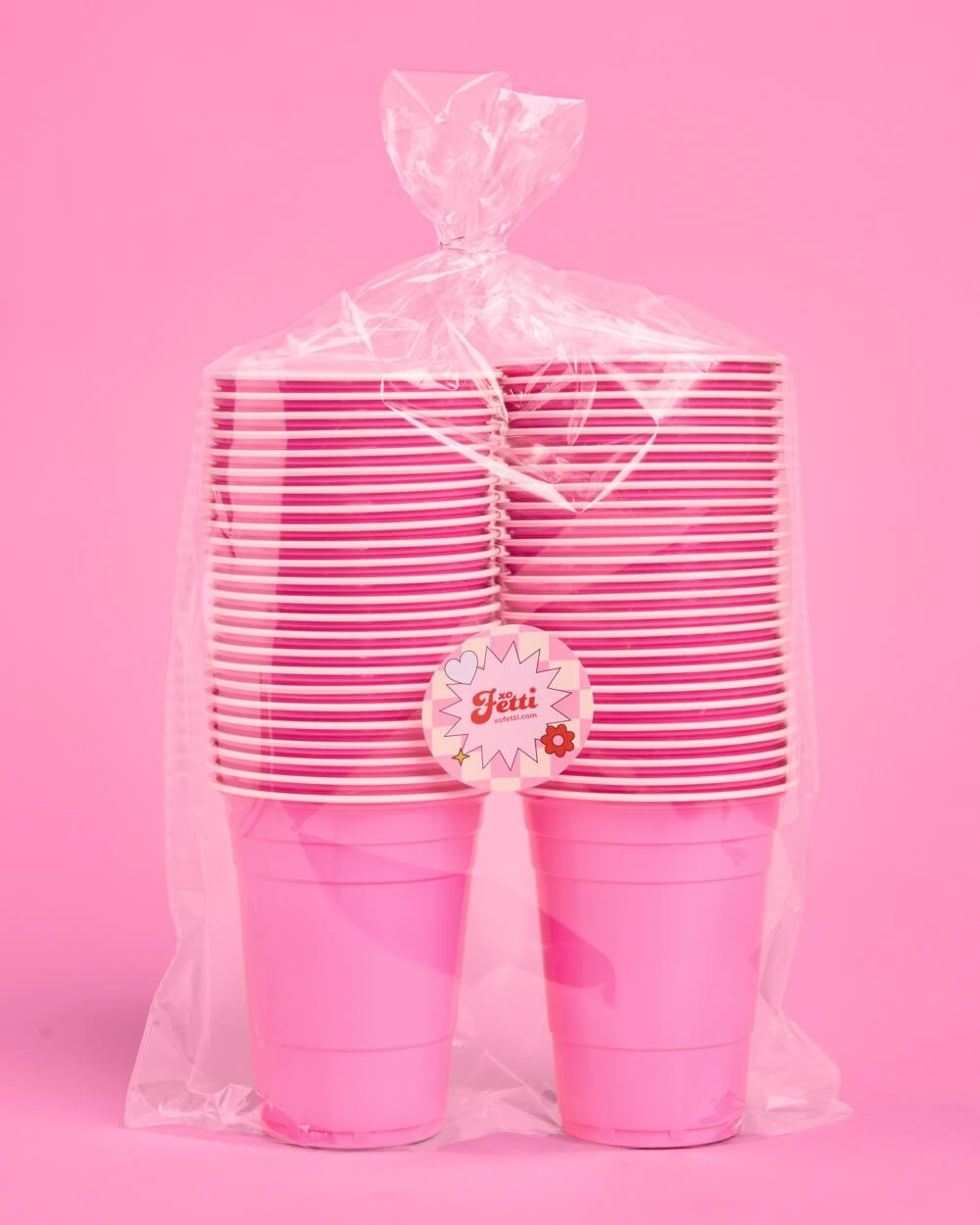 Matte Pink Plastic Cups