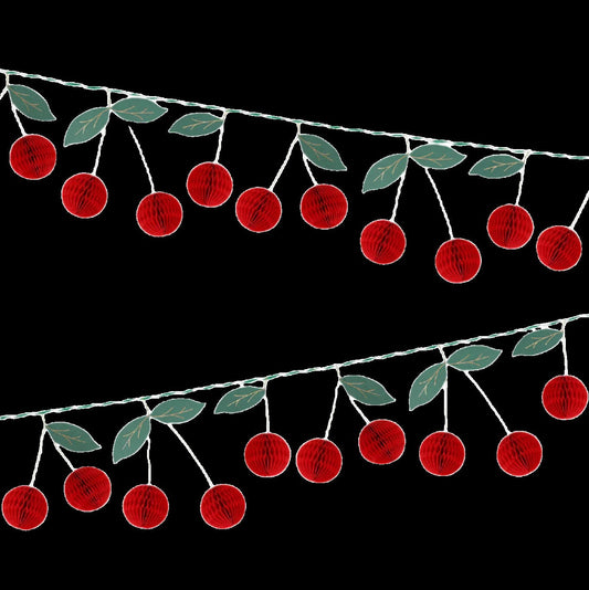 Cherry Honeycomb Garland