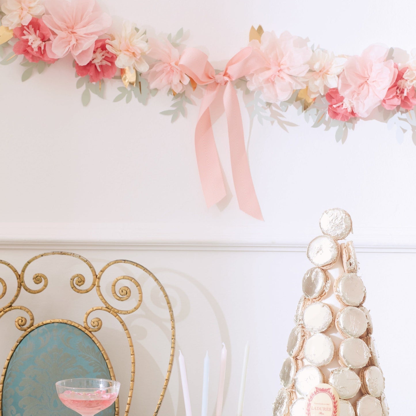 Meri Meri X Laduree Paris Floral Garland