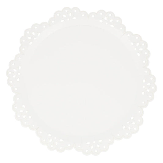 Broderie Anglaise Lace White Plates