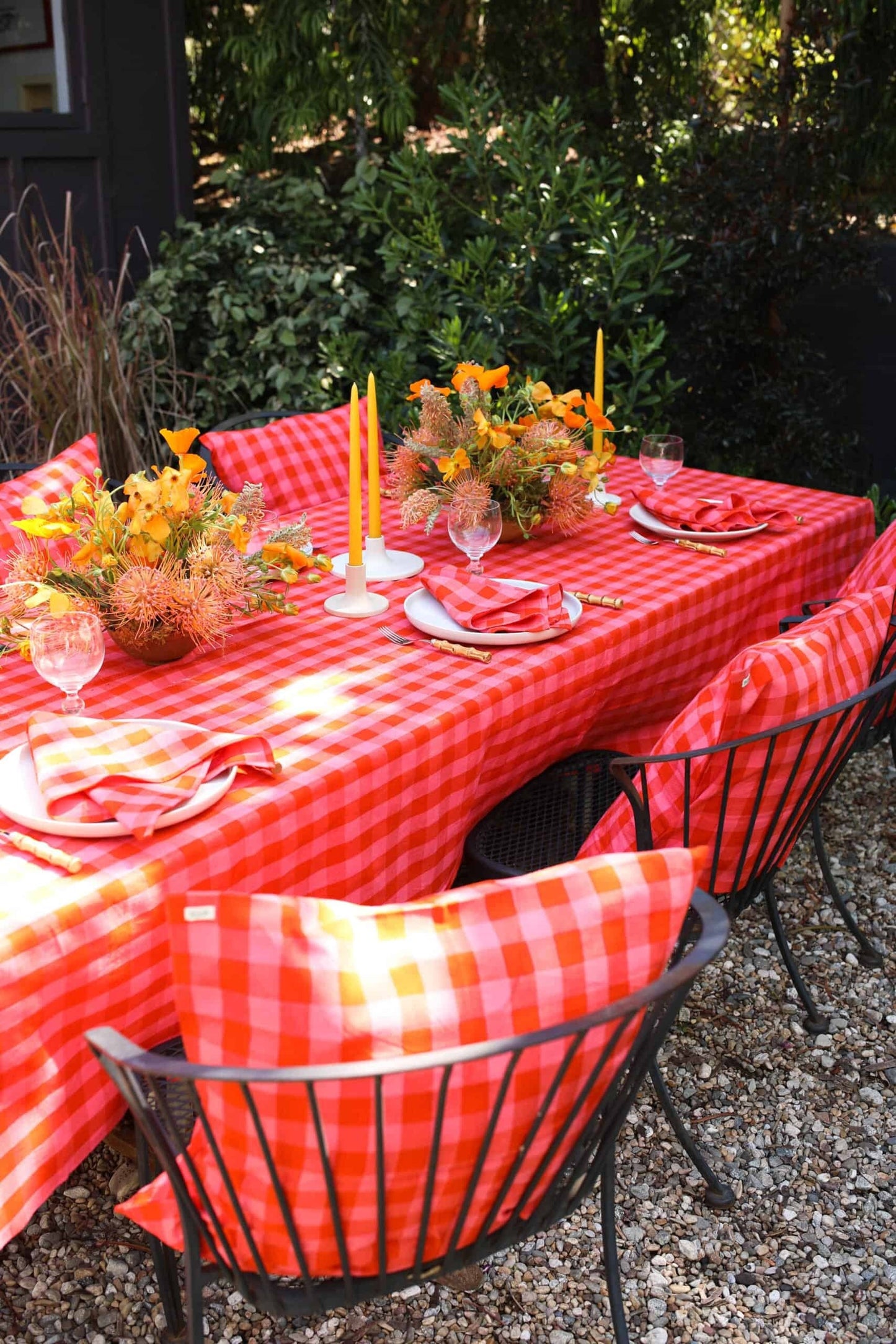 Gingham Guava Napkins