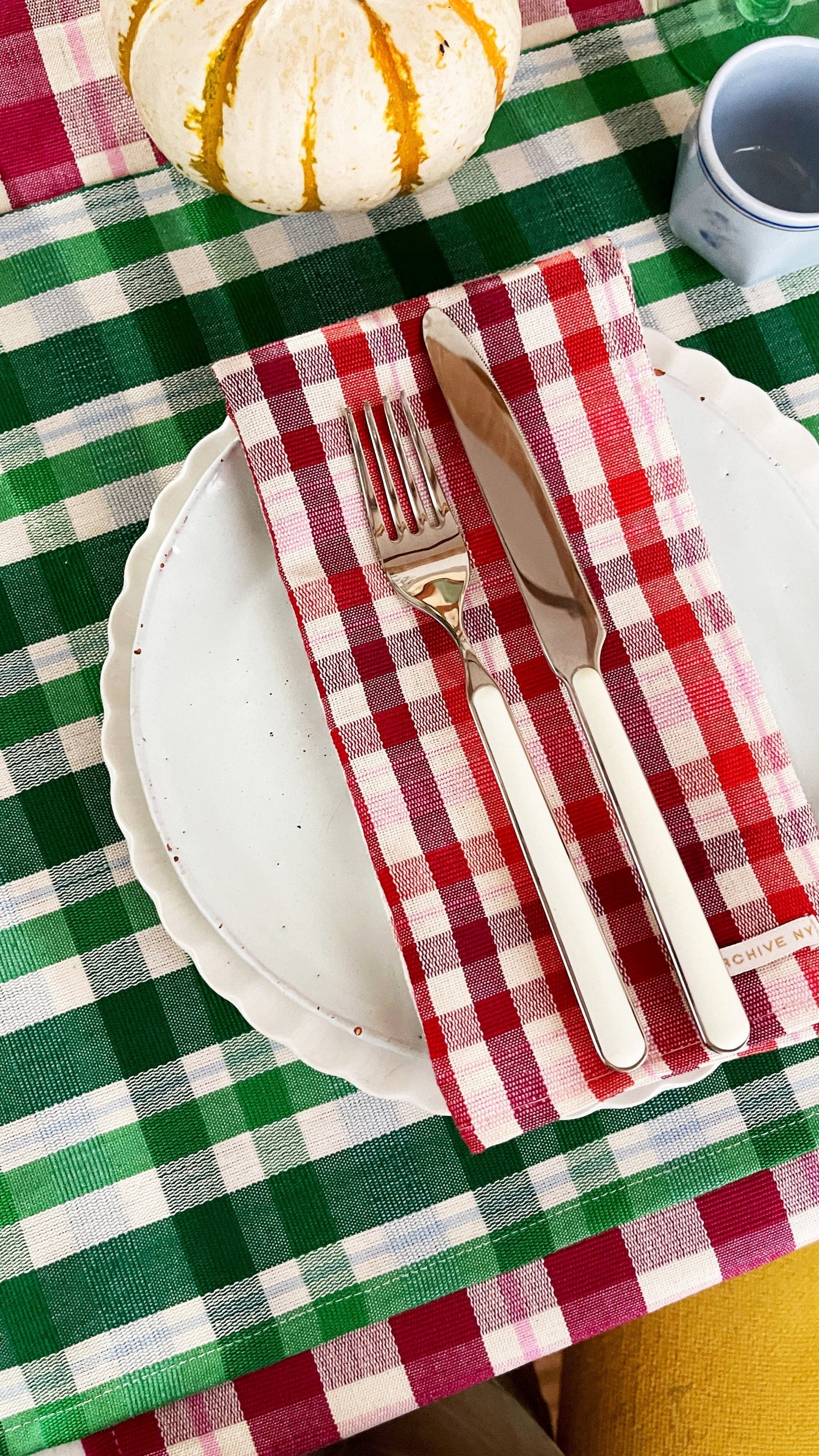 Noel Plaid Dinner Napkin Set