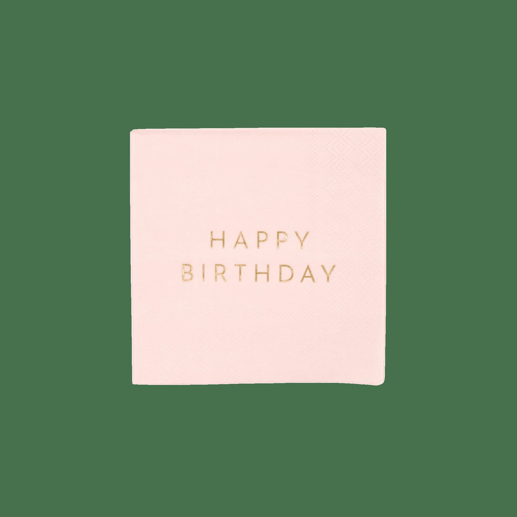 Petal Pink Signature Happy Birthday Cocktail Napkins