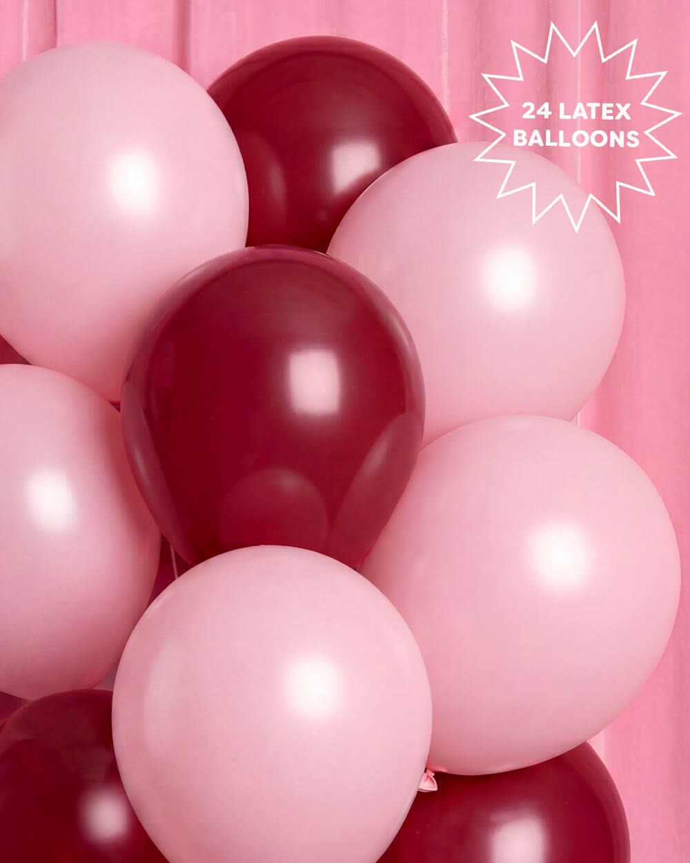 Burgundy & Pink Latex Balloons