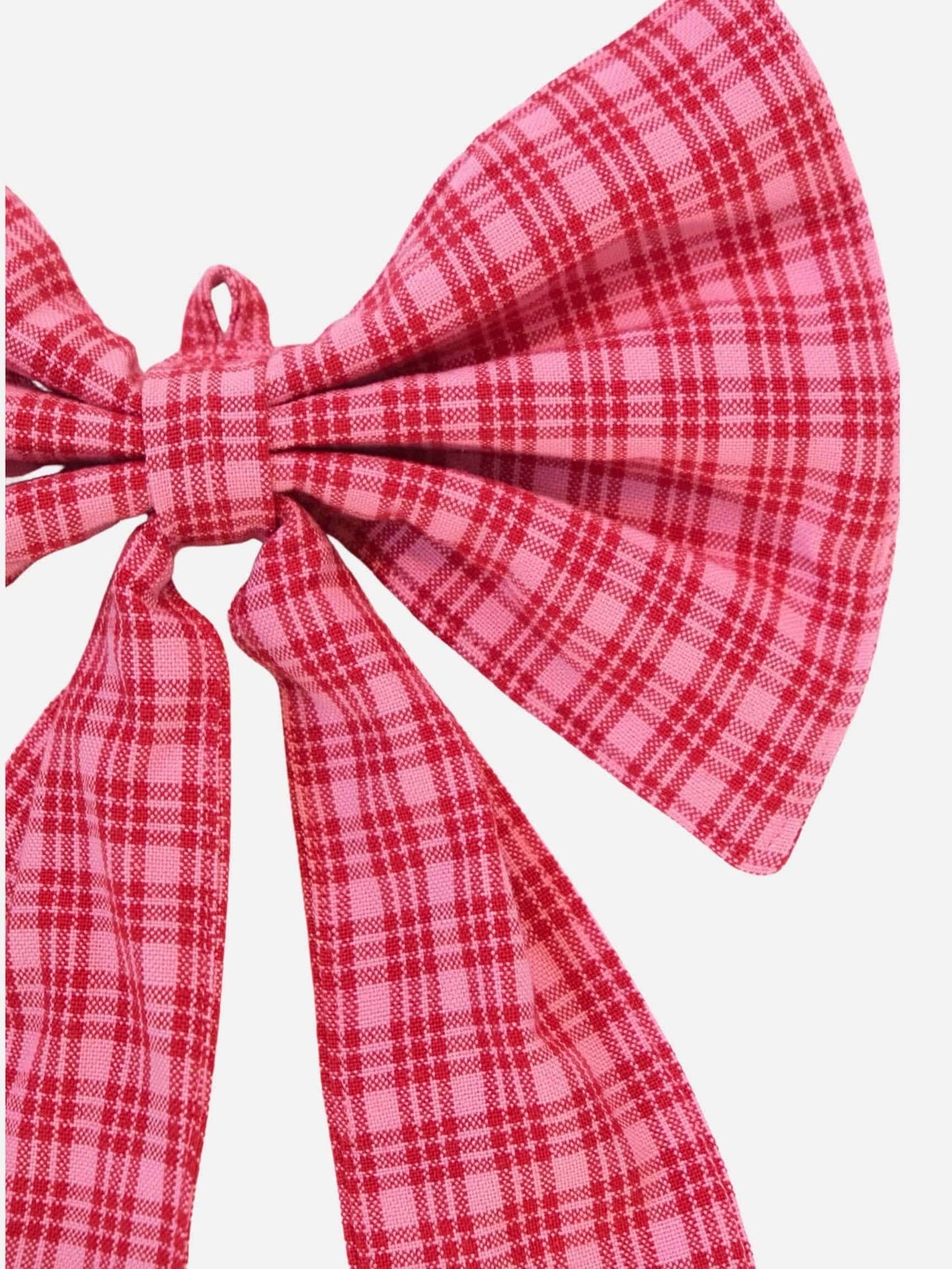 Katherine Plaid Valentine Fabric Bow