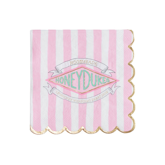 Harry Potter X Bonjour Fete Honeydukes Large Pink Stripe Napkins