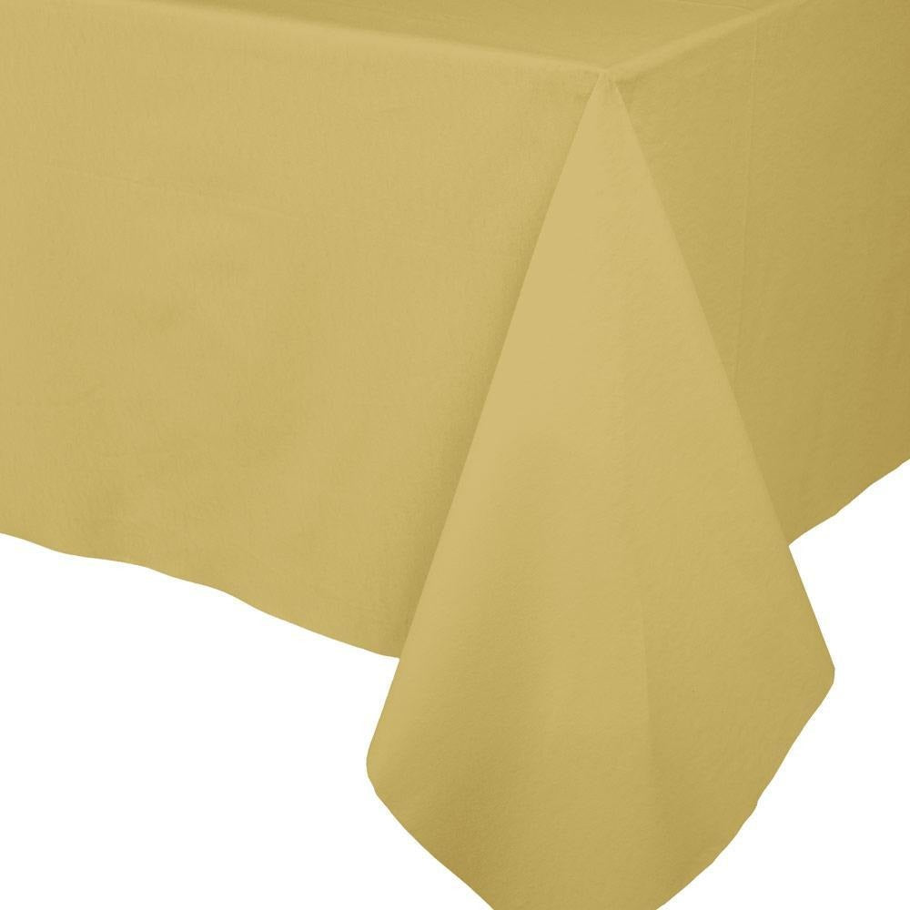 Gold Paper Linen Like Table Cover