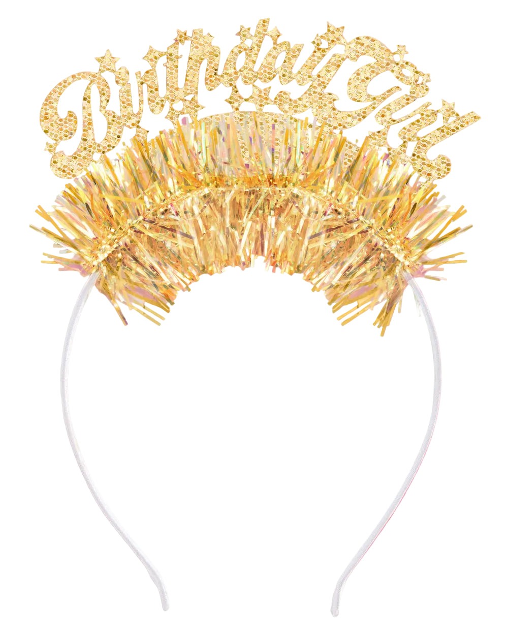 Birthday Girl Gold Fringe Headband