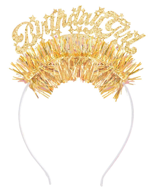 Birthday Girl Gold Fringe Headband