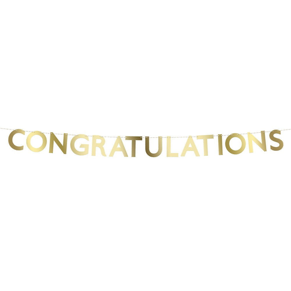 Gold Scallop Congratulations Garland