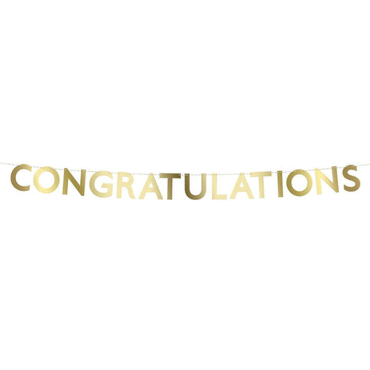 Gold Scallop Congratulations Garland