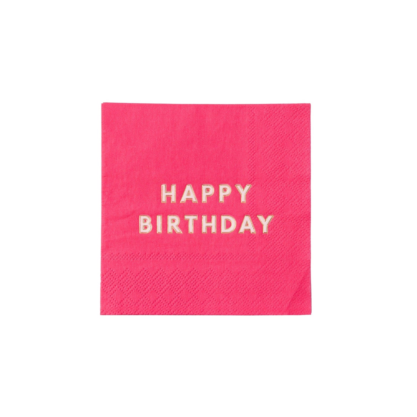 Haute Pink Signature Happy Birthday Cocktail Napkins