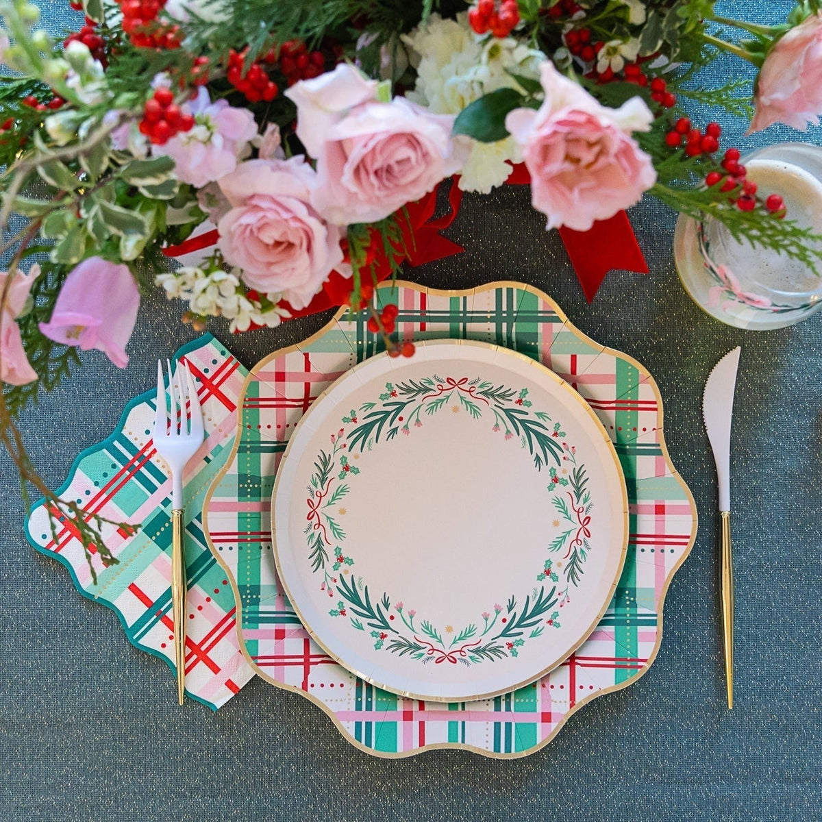 Christmas Plaid Large Napkins